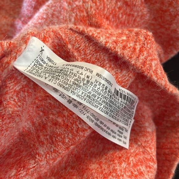 ZARA Orange V Neck Sweater - Picture 6 of 6
